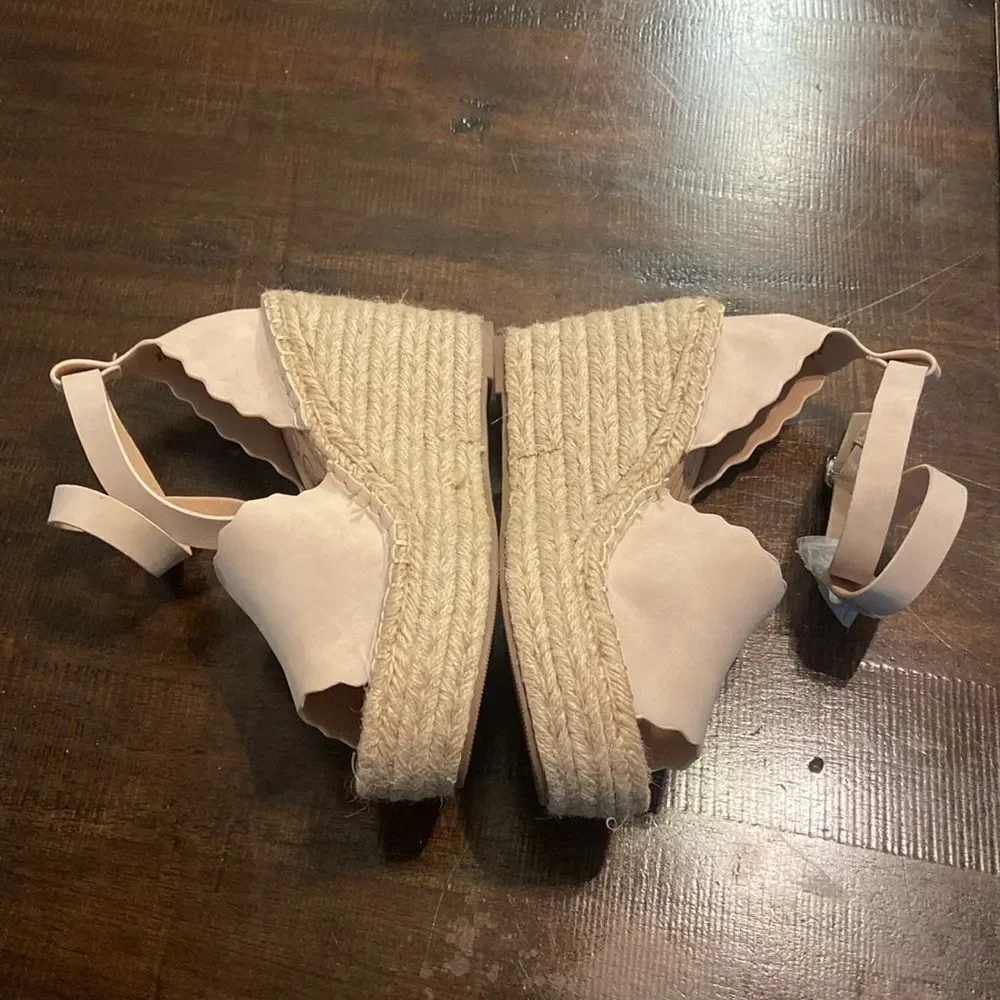 CCOCCI Cream Espadrille Jade Shoes with Ankle Strap